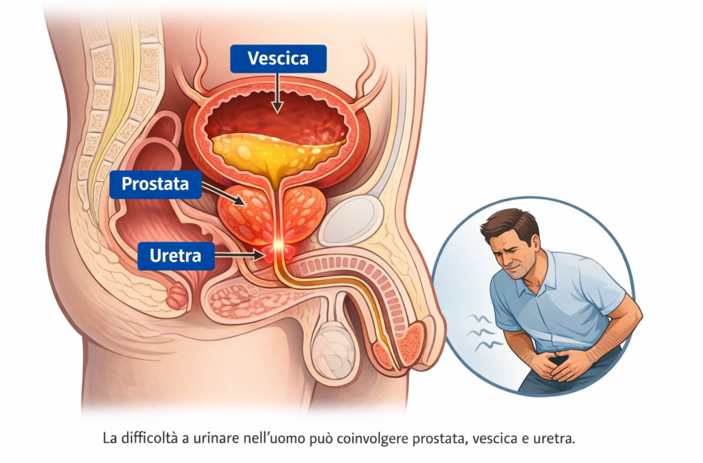 Difficoltà a Urinare nell’Uomo: da Cosa è Causata?