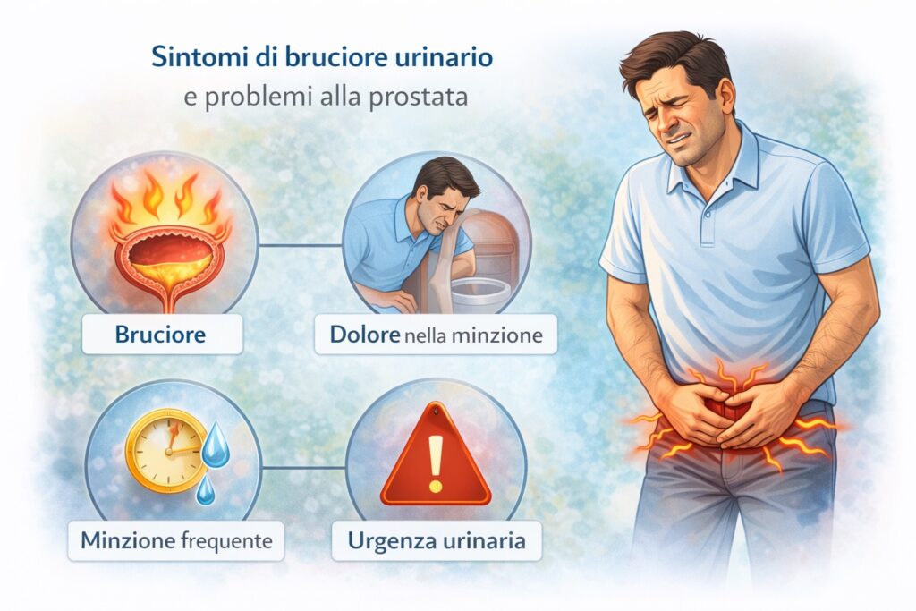 sintomi bruciore alla prostata